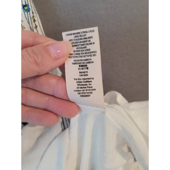 Free People Retro Boho Midi Dress Surplice V-Neck Size 4 Deep V Bohemian EUC - Picture 13 of 15